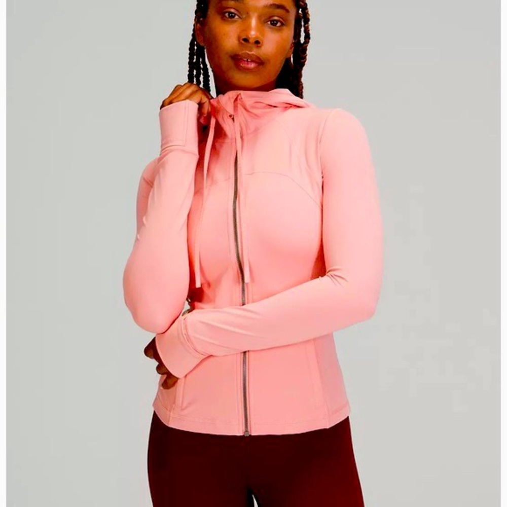 lululemon hooded define jacket in pink puff